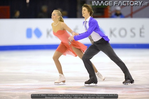 2013-02-27 Milano - World Junior Figure Skating Championships 0034 Alexandra Sepanova-Ivan Bukin RUS